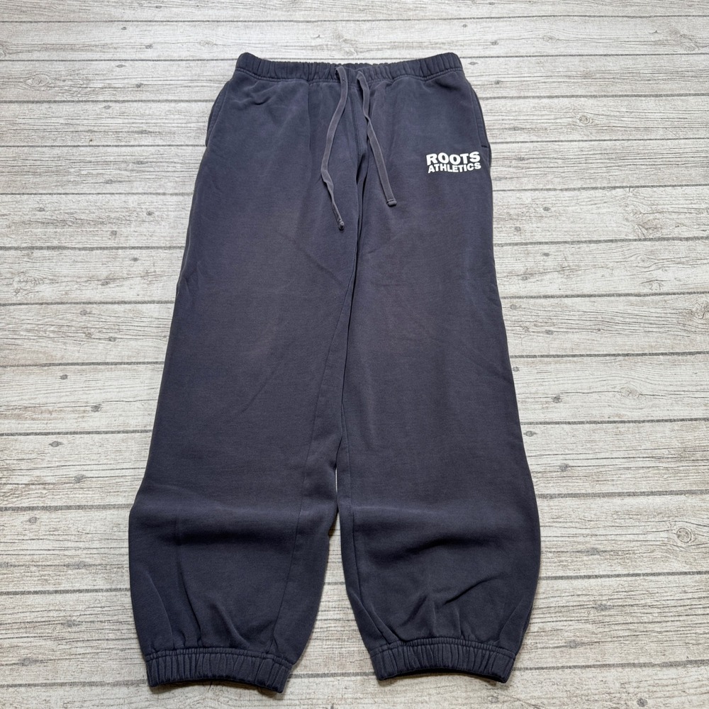 Roots 73 Athletics Sweatpants Men's Medium Gray Fleece Lined Relaxed Fit Joggers